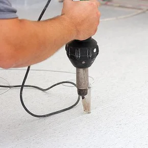 Verschweissen - Neuen PVC Belag, Bodenbelag schweißen, Linoleum, Kautschuck