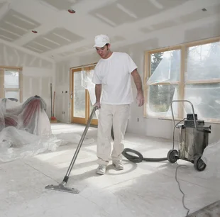 Bauentstauber - Dann Vacuuming Staub - Stock-Fotografie