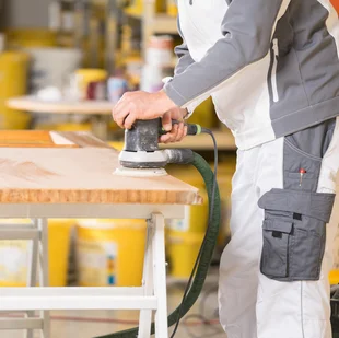 Schleifgeräte - Maler arbeiten - Stock-Fotografie